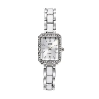 Montre Élégante Cristal Argent