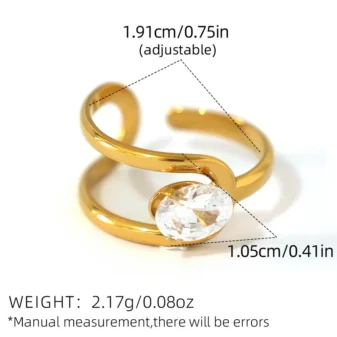 Bague asymétrique et fluide