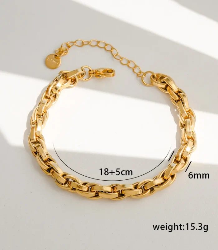 Placage-ionique-IP-Plaqu-Or-18K-Traverser-Forme-de-c-ur-Acier-inoxydable-304-Style-Classique-Commuer-R-sistant-L-Eau-Et-Ne-Ternit-Pas-Acier-inoxydable-304-Fermeture-Boucle-De-Type-Homard-Bracelet-cha-ne Placage-ionique-IP-Plaqu-Or-18K-Traverser-Forme-de-c-ur-Acier-inoxydable-304-Style-Classique-Commuer-R-sistant-L-Eau-Et-Ne-Ternit-Pas-Acier-inoxydable-304-Fermeture-Boucle-De-Type-Homard-Bracelet-cha-ne