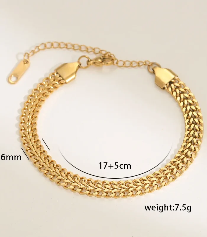 R-tro-Couleur-Unie-Acier-inoxydable-304-Bracelets-En-Masse