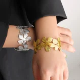 Rev-tement-PVD-Or-18-Carats-Plaqu-Or-V-ritable-Fleur-Acier-Inoxydable-304-Style-Japonais-La-Fran-aise-Plage-R-sistant-L-Eau-Et-Ne-Ternit-Pas-Acier-Inoxydable-304-Bracelet-3