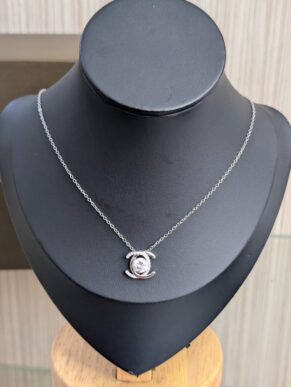 Collier Argent 925 Cercle Éclat Cristal