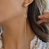 Boucles-D-oreilles-Rondes-Femme-En-Acier-Inoxydable-304-Avec-Placage-Or-18-Carats-Finition-Gland