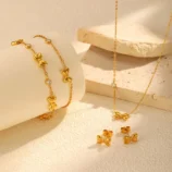 Ensemble-De-Bijoux-Pour-Femmes-En-Acier-Inoxydable-Avec-Collier-Bracelet-Ankle-Bracelet-Et-Boucles-D-Oreilles-Poids-De-L-Article-200g-2