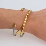 R-tro-Bloc-De-Couleur-Acier-Inoxydable-Patchwork-Bracelet