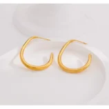 Rev-tement-PVD-Plaqu-Or-18K-Forme-C-Acier-Inoxydable-304-Style-IG-Style-Simple-R-sistant-L-Eau-Et-Ne-Ternit-Pas-Des-Boucles-D-Oreilles-display-picture-3